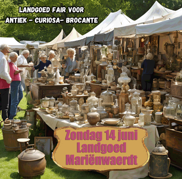 Landgoed markt voor Antiek-Curiosa-Brocante-Vintage