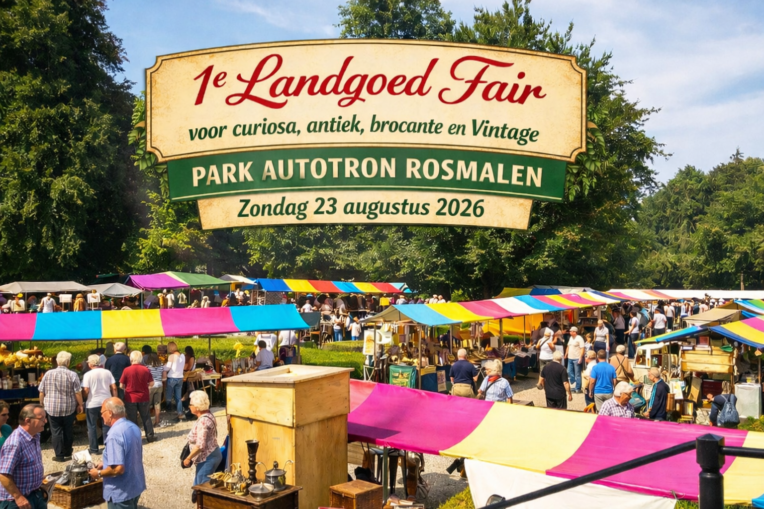 LandgoedFair voor curiosa, antiek, vintage en brocante, oude tuindecoraties